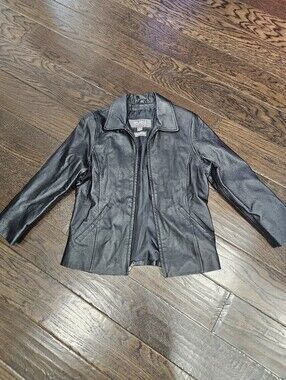 Wilsons Leather Kids Jacket, Black, Size L, Thinsulate Insulation,